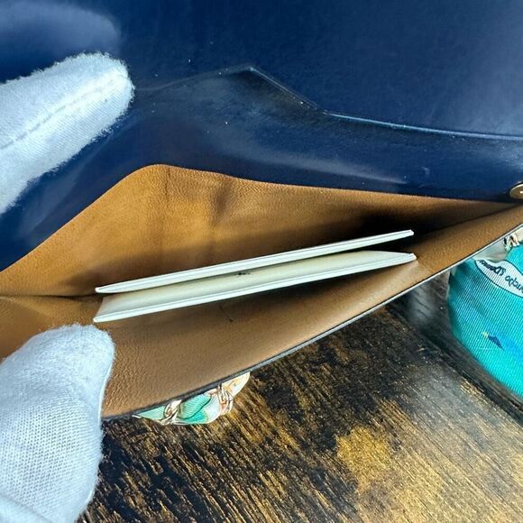 Yves Saint Laurent YSL Vintage Multicolor Two-Tone Long Wallet W/ Added Crossbod - Picture 14 of 16